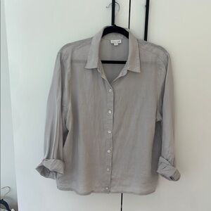 J. Jill Gray 3/4 Sleeve Button Down Blouse